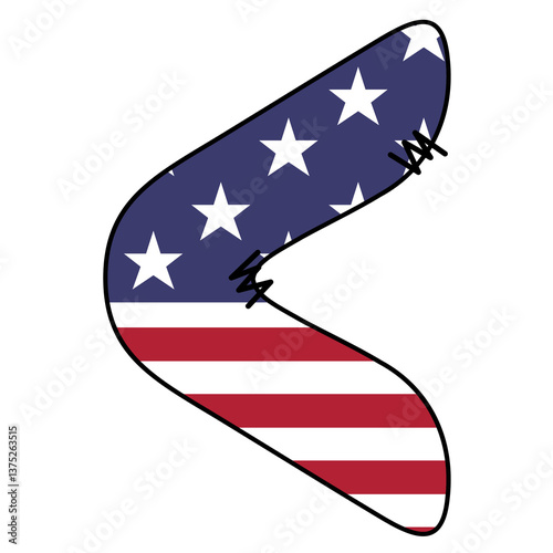 American Flag Less Than Symbol