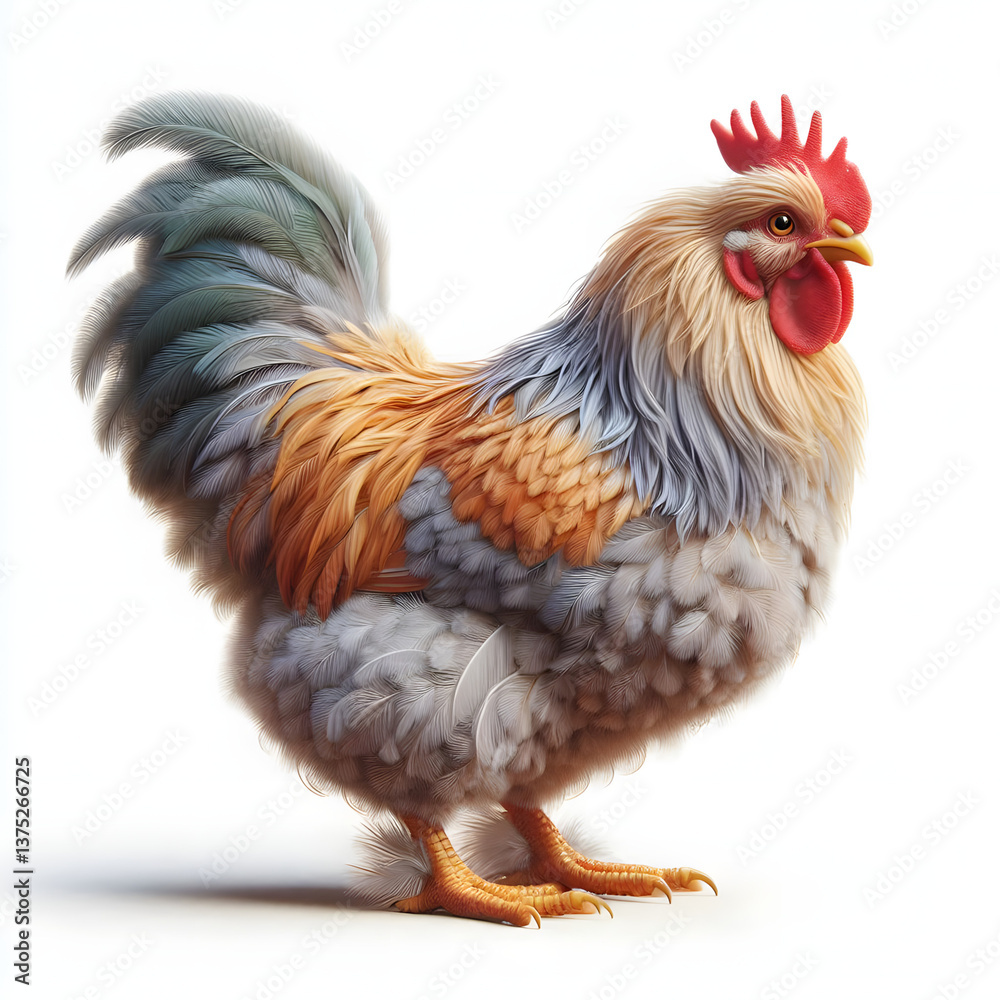 Fototapeta premium rooster isolated on white