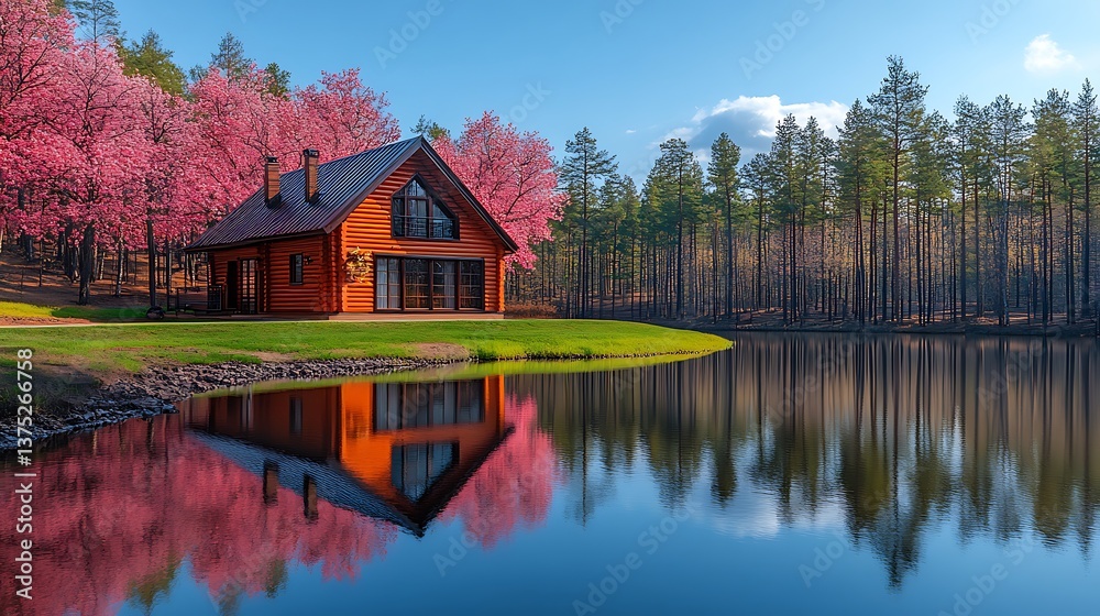 Spring Cabin Reflection Pond Spring Cabin Reflection Pond