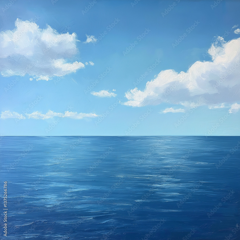 Expansive seascape with a wide horizon Expansive seascape with a wide horizon