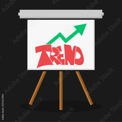 Marketing presentation board about current trends
