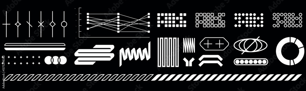 Neo-Tech Geometric Shapes & Icons – Arrows, Circles, Squares, Barcode, Earth Neo-Tech Geometric Shapes & Icons – Arrows, Circles, Squares, Barcode, Earth