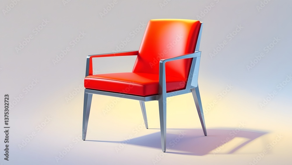 Obraz premium Dynamic Geometry: Discovering Color and Shape in Chair Design