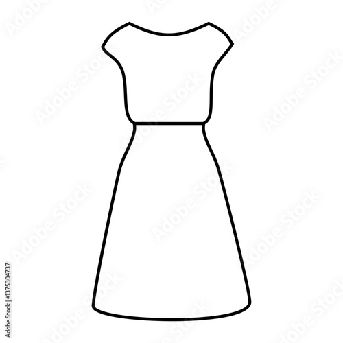 Dress icon vector. frock illustration sign. Fashion symbol or logo.