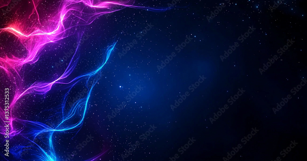 Fototapeta premium Abstract gradient background featuring dark blue, pink, and purple hues with flowing light effects. This vibrant design creates sense of depth and movement, perfect for various creative projects