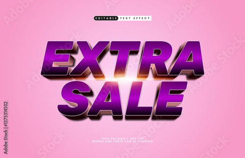 extra sale editable text effect with a sale and offer text effect