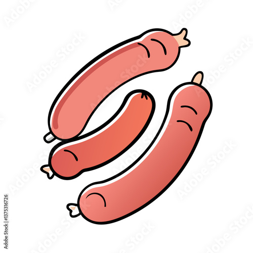 sausages vector art, sausages icon, food vector illustration