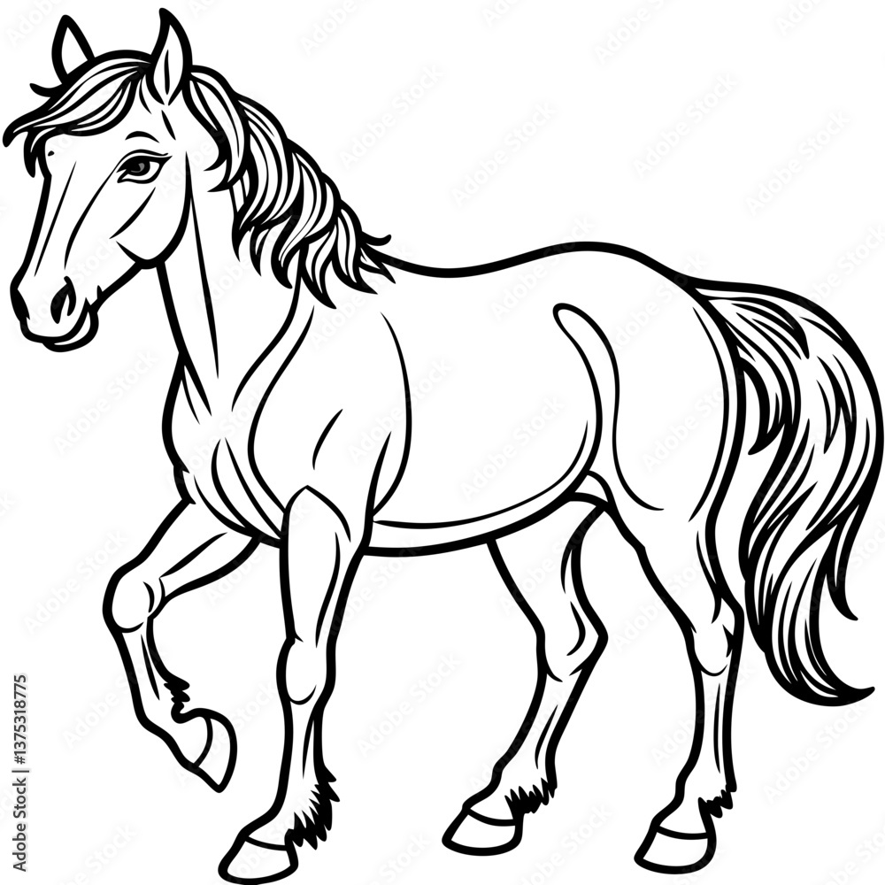 Obraz premium horse vector illustration