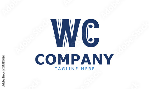 WC W wc initial logo | initial based abstract modern minimal creative logo, vector template image. luxury logotype logo, real estate homie logo. typography logo. initials logo