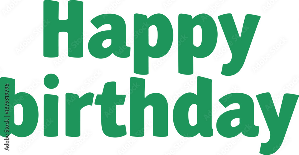 Fototapeta premium Happy Birthday Text Design
