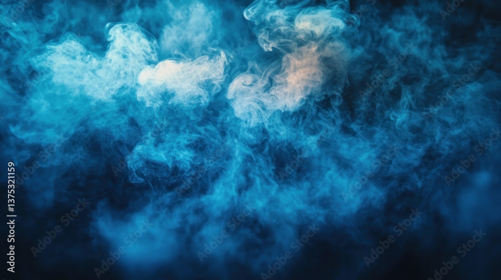 Fototapeta premium Abstract Blue Smoke: A Study in Texture and Light