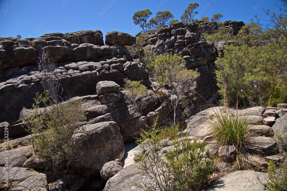 Naklejka premium Rock formation in Grand Canyon in Grampians National Park in Victoria, Australia