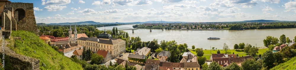 Obraz premium Esztergom, Basilika, Mariä Himmelfahrt und St. Adalbert, Ungarn