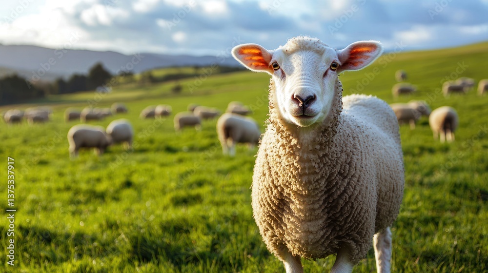 Fototapeta premium sheep on a meadow