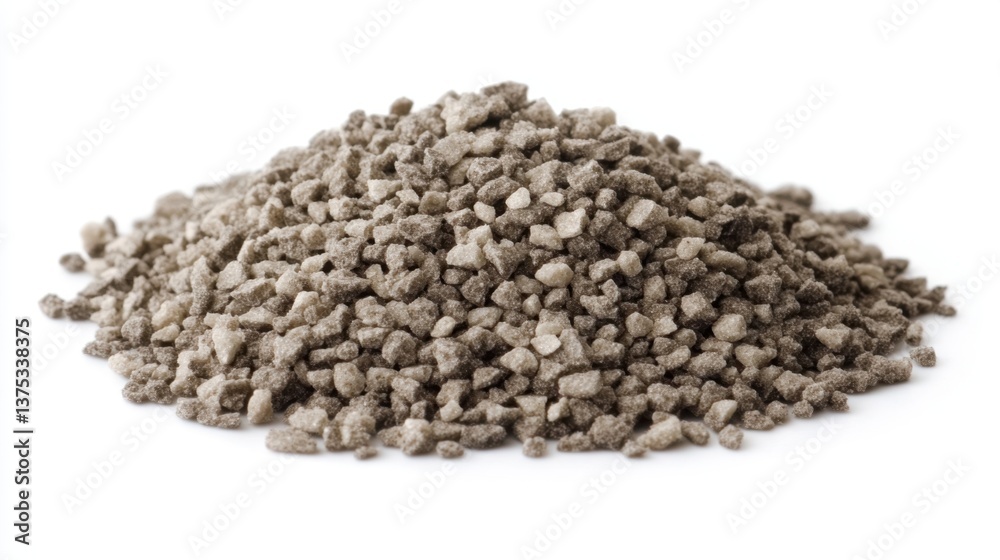 A pile of crushed stone and gravel waiting to be used for road paving. A pile of crushed stone and gravel waiting to be used for road paving.