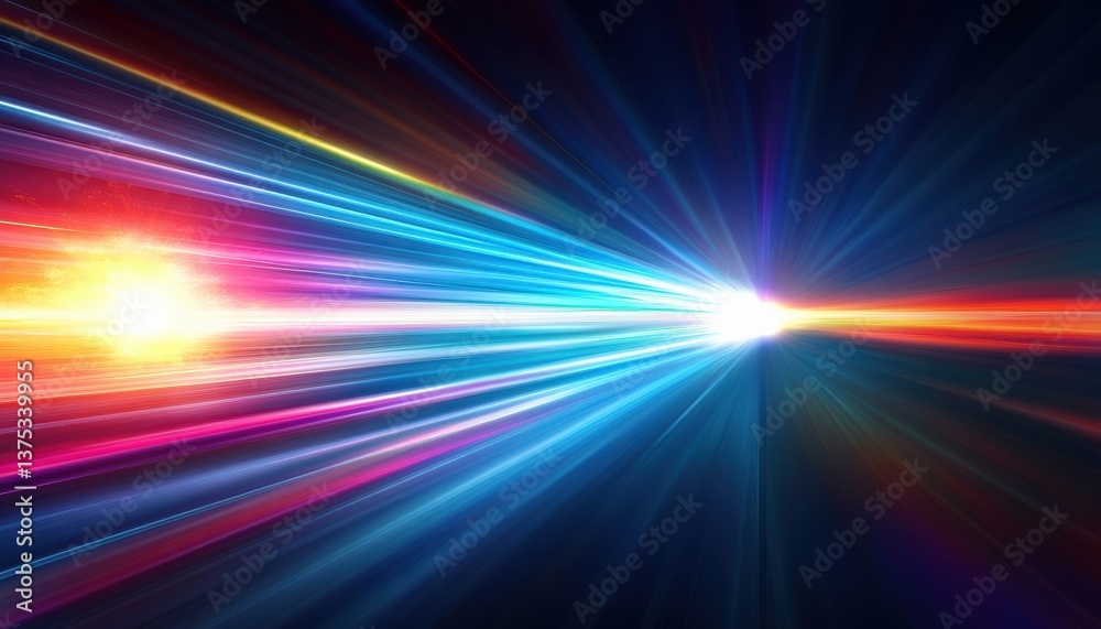 Abstract Speed Burst of Colorful Light Abstract Speed Burst of Colorful Light