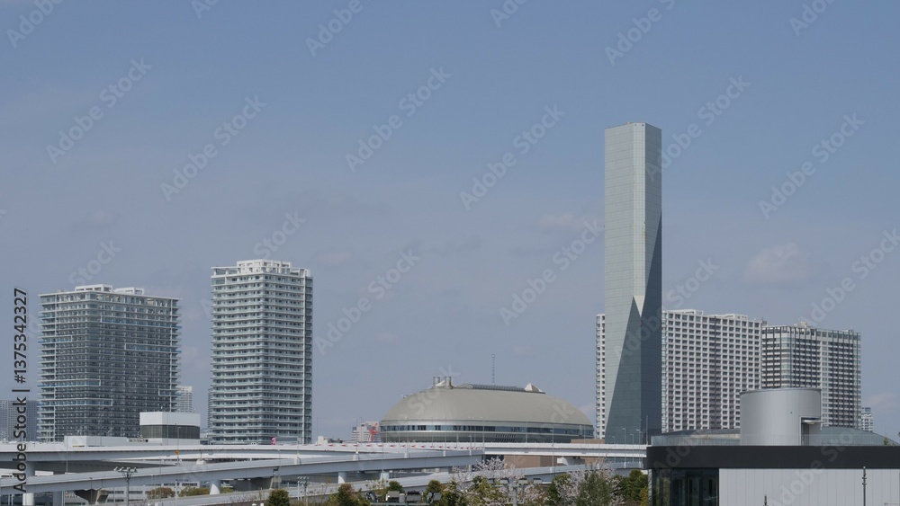 Naklejka premium 東京ベイエリアのの都市景観