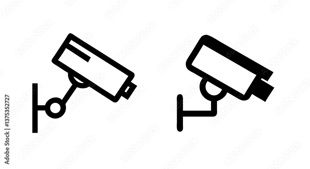 Security Camera Icons Surveillance System Security Camera Icons Surveillance System