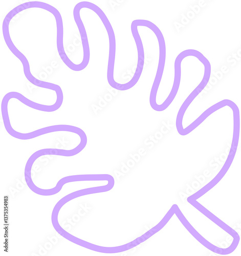 Wallpaper Mural line art leaf  Torontodigital.ca