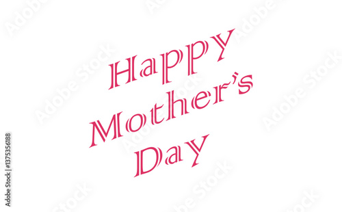 母の日を祝うシンプルなロゴマーク、Happy Mother's Day
