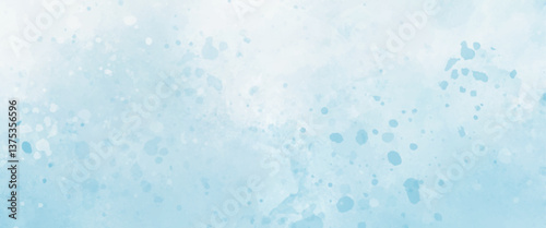 Vector watercolor border isolated on white and sky, artistic background