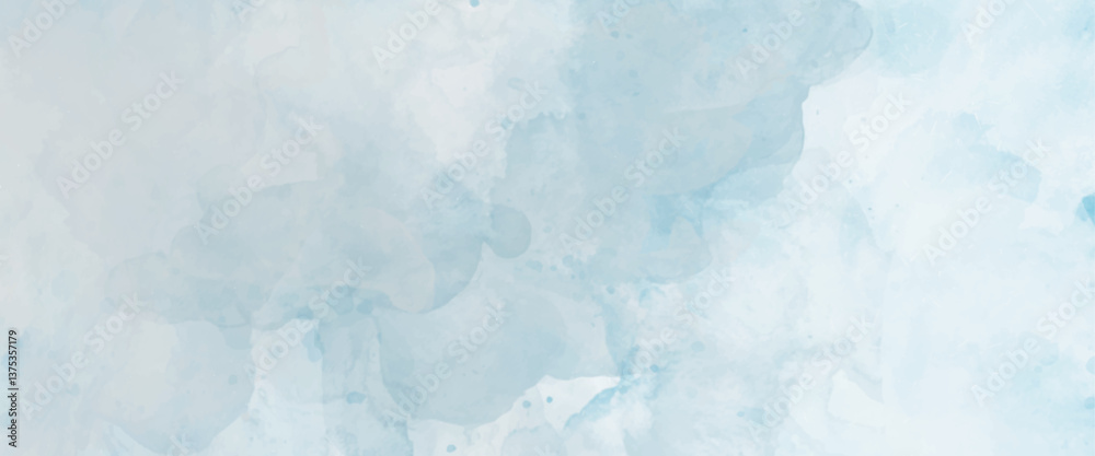 Obraz premium Vector light blue watercolour paper texture background. 