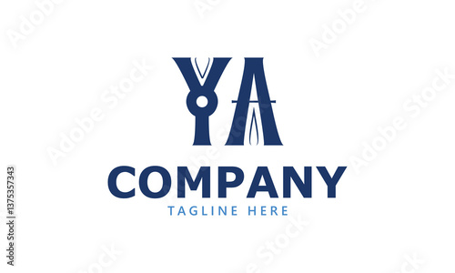 YA Y ya initial logo | initial based abstract modern minimal creative logo, vector template image. luxury logotype logo, real estate homie logo. typography logo. initials logo