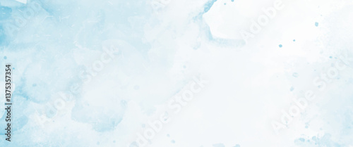 Vector light blue watercolour paper texture background.