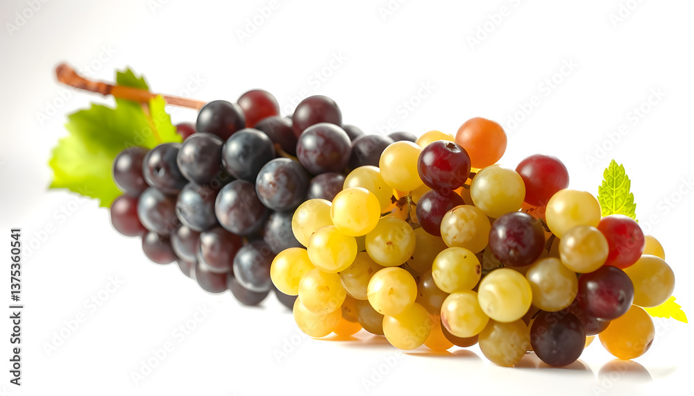 Grapes isolated on white , with white tonespng Grapes isolated on white , with white tonespng