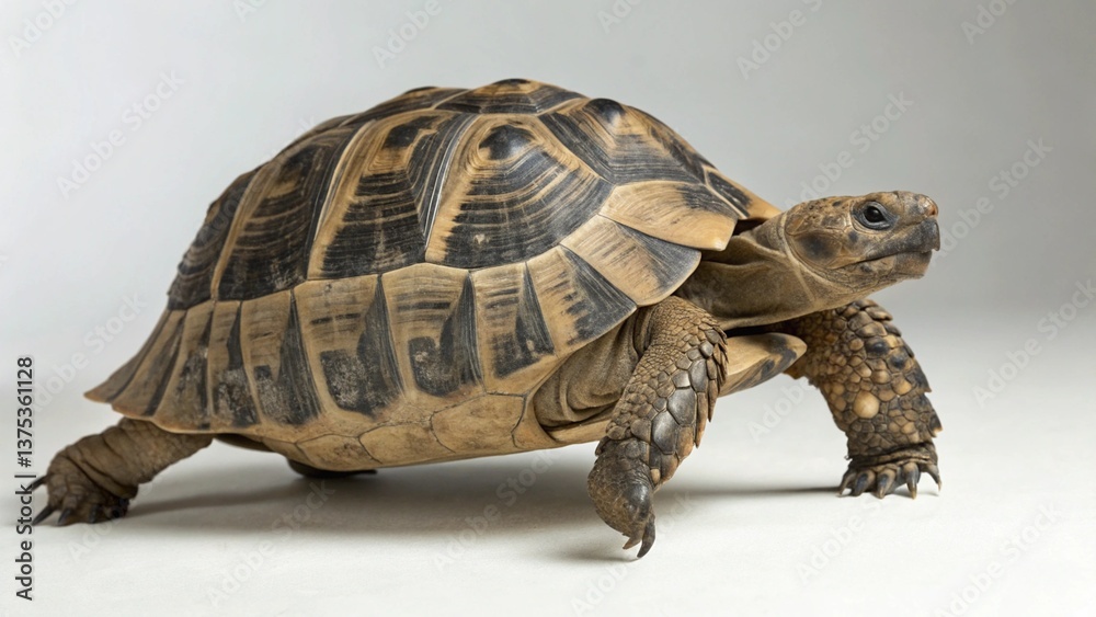 Obraz premium Tortoise on studio background 