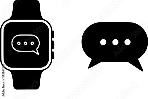 Simple vector icon smart watch
