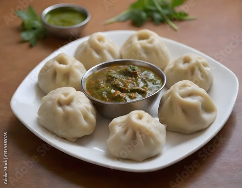 Delicious Dumplings Served with Tangy Dip