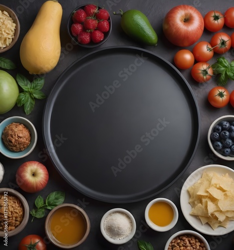 Minimalist Black Stoneware Plate – Ready for Culinary Creations