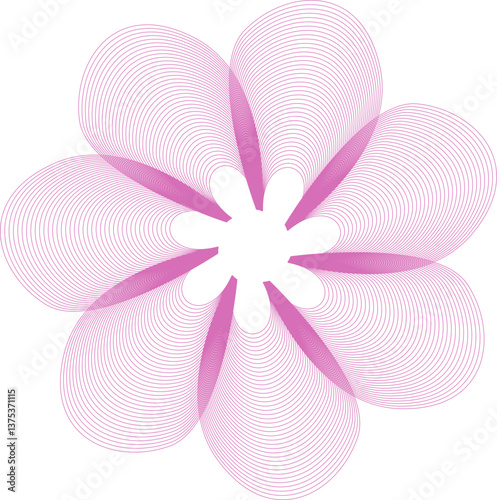 Spring flower. Vector element for diploma, certificate, currency, voucher or money design. EPS 10 version.