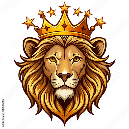 Pixel Art Lion King Crown: Majestic Animal Image