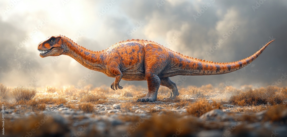 Fototapeta premium Acrocanthosaurus Carcharodontosaurid Dinosaur Predator from Early Cretaceous North America
