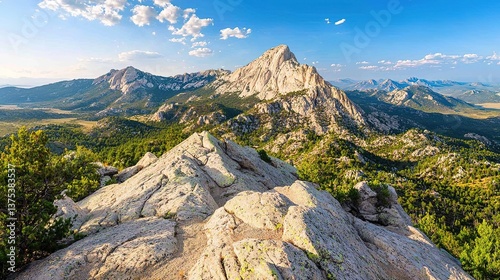 Breathtaking mountain adventure rocky peaks nature landscape colorado panoramic view outdoor exploration photo