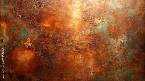 Lightly Oxidized Copper Texture – Natural Patina Metal Surface