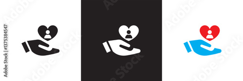 Trust Stroke icon collections.  Design for decoration, sticker, icon, kids etc. Vector illustration. isolated on white and black background. 