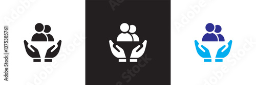 Trust Stroke icon collections.  Design for decoration, sticker, icon, kids etc. Vector illustration. isolated on white and black background. 