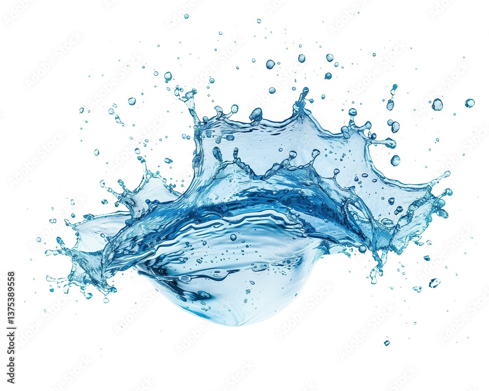 Obraz premium realistic water splash on white background...