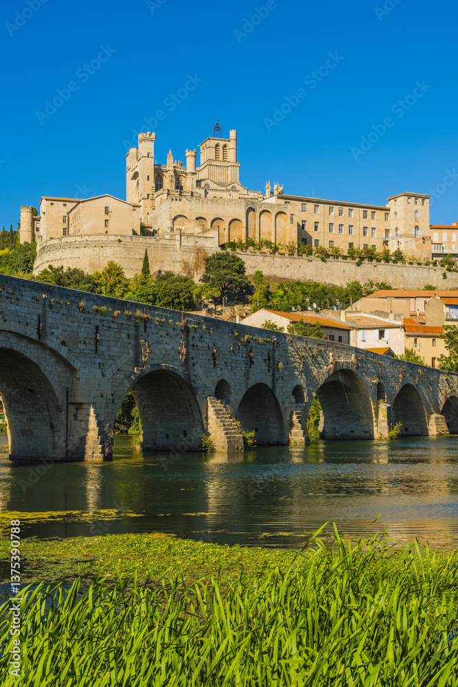 Fototapeta premium Sankt Nazaire Kathedrale, Beziers, Frankreich, Languedoc Roussil