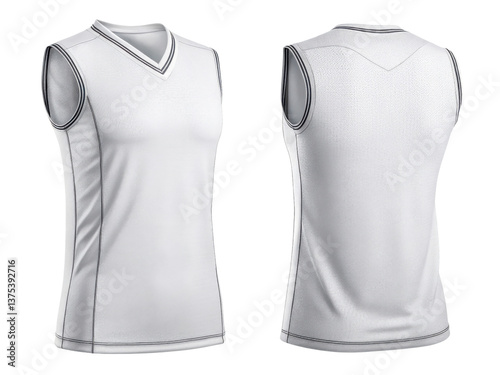 sleek volleyball jersey template designed for athletes, showcasing modern sleeveless style perfect for performance and comfort