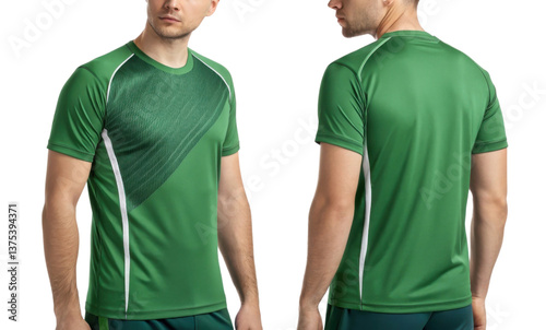 Wallpaper Mural vibrant green volleyball jersey template designed for athletes, showcasing sleek fit and modern style perfect for performance Torontodigital.ca
