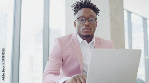 Focused Businessman at Work...