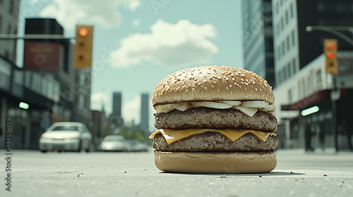 Giant Burger in Urban Lands...