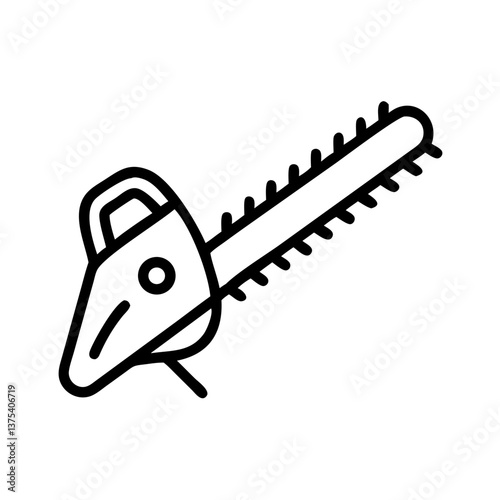 Electric Hedge Trimmer Icon in Minimalist Style  