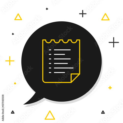 Line Sport training program or fitness plan icon isolated on white background. Colorful outline concept. Vector