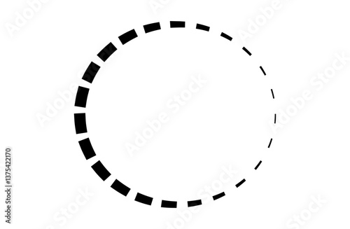 破線のふきだし＿正円