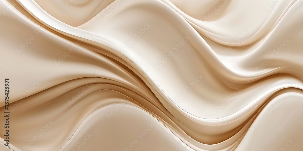 Fototapeta premium Completely Unfocused Smooth Creamy Beige Background for Minimalist, Elegant, or Soft Design Uses